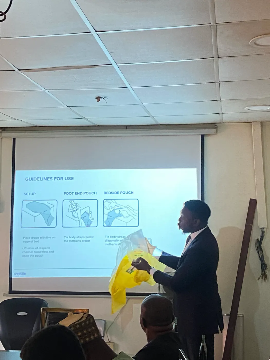 Presentation on calibrated drapes during a public-health stakeholder briefing